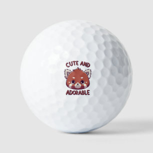 Balles De Golf Panda rouge mignonne et adorable