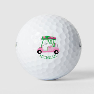Balles De Golf Panier de golf de charme unique avec Clubs Monogra