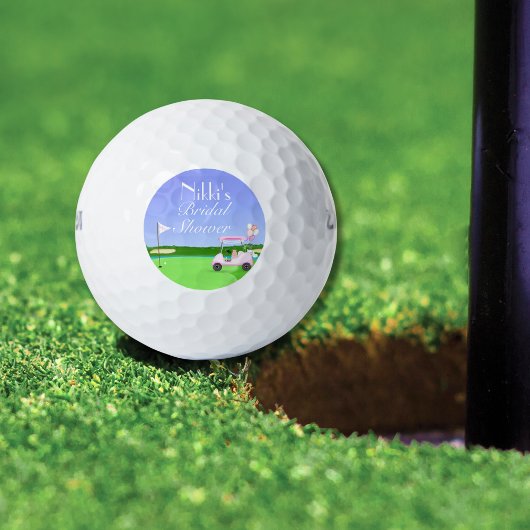 Balles De Golf  Panier de golf de mariage Golf Bridal Shower 