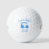 Balles De Golf Panier de golf Initiales monogrammes Live to Golf  (Recto)