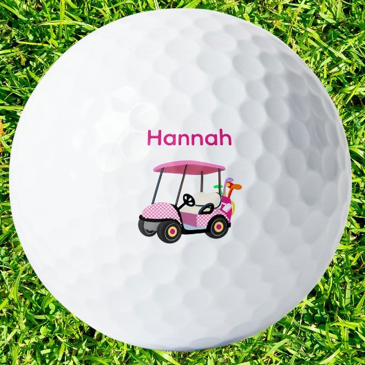 Balles De Golf Panier de golf pour fille rose et blanche