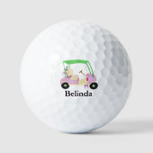 Balles De Golf Panier De Golf Rose Glamore Nom (Recto)