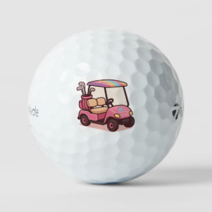 Balles De Golf Panier de golf rose personnalisé