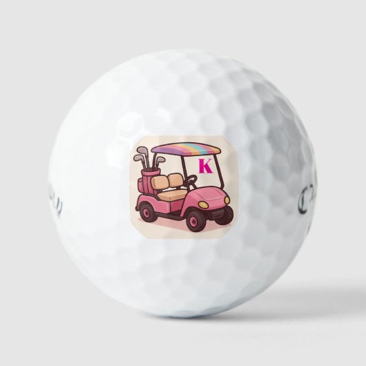 Balles De Golf Panier de golf rose personnalisé (Recto)