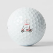 Balles De Golf Panier de golf rose unique et monogramme Emblem (Recto)