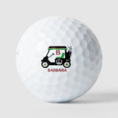 Balles De Golf Panier de golf sur mesure élégant Nom du monogramm (Devant)