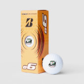 Balles De Golf Panier de golf sur mesure élégant Nom du monogramm (Emballage)