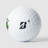 Balles De Golf Panier unique Personnalisé Monogramme Nom Golf Bal (Logo)