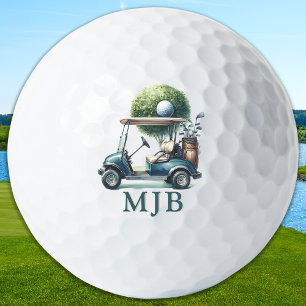 Balles De Golf Panier Vintage Unique Personnalisé avec 3 Initiale