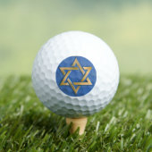 Balles De Golf Panneau d'art étoile de David bleu or (T-shirt Insitu)