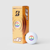 Balles De Golf Panneau de paix Rainbow (Emballage)
