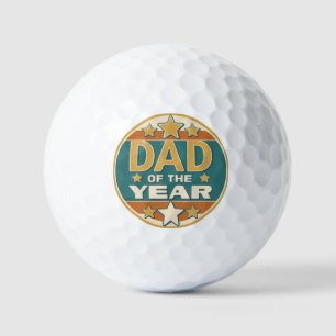 Balles De Golf Papa de l’année Badge rétro - Cadeau de fête du Pè