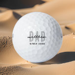 Balles De Golf Papa Depuis 20XX Moderne Simple Preppy<br><div class="desc">Ce design simple et moderne est composé de la typographie de san serif.</div>