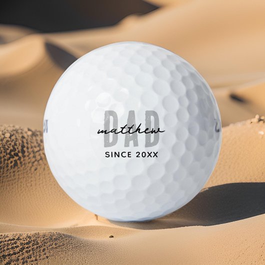 Balles De Golf Papa Depuis 20XX Moderne Simple Preppy