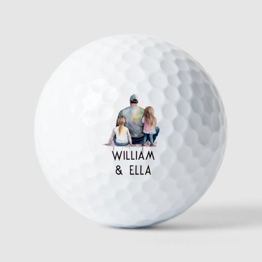 Balles De Golf Papa et filles personnalisées (9) (Recto)