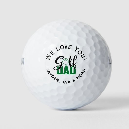 Balles De Golf Papa Golf Vert (Devant)