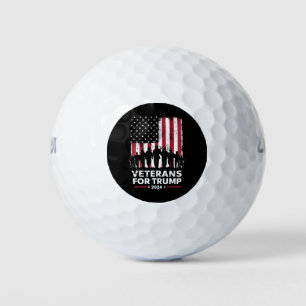 Balles De Golf Papa Grand-père Vétérans Pour Trump 2024 Drapeau A