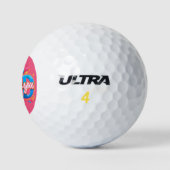 Balles De Golf papa je t'aime rose (Logo)