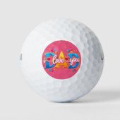 Balles De Golf papa je t'aime rose (Devant)