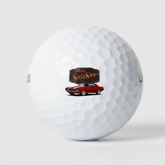 Balles De Golf Papa's Red Muscle voiture Speed Shop (Devant)