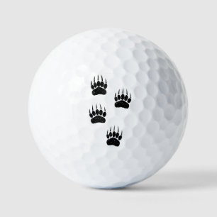 Balles De Golf Papier vieil imprimé noir Pointes d'ours
