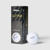 Balles De Golf Papillon aquarelle violet (Emballage)