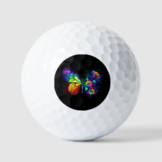 Balles De Golf Papillon arc-en-ciel (Recto)