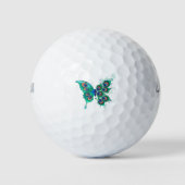 Balles De Golf Papillon aux plumes de paon vert (Devant)