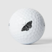 Balles De Golf Papillon Pailleté Noir (Devant)