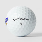 Balles De Golf Papillon saphir à fleurs (Logo)