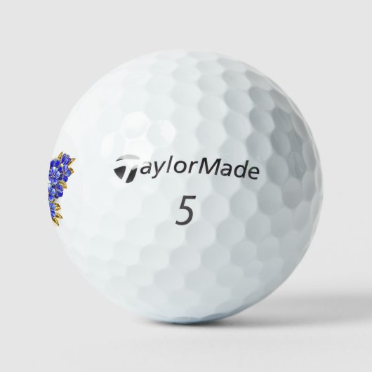 Balles De Golf Papillon saphir à fleurs (Logo)