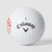 Balles De Golf Papillons Aquarelle Corail Rose Balls de golf (Logo)