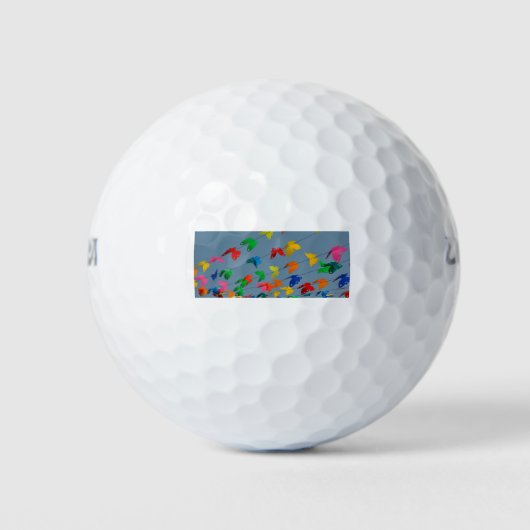 Balles De Golf papillons multicolores (Devant)