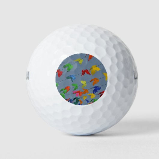 Balles De Golf papillons multicolores (Devant)