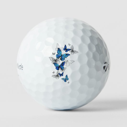 Balles De Golf Papillons volants bleus Morpho (Recto)