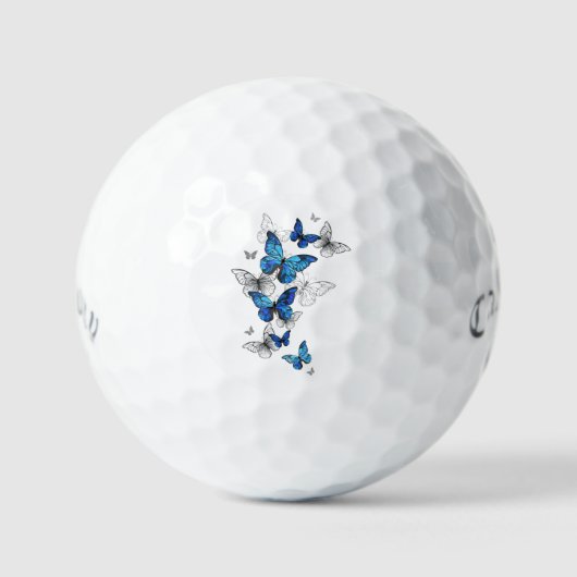Balles De Golf Papillons volants bleus Morpho (Recto)