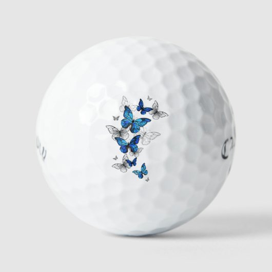 Balles De Golf Papillons volants bleus Morpho (Recto)