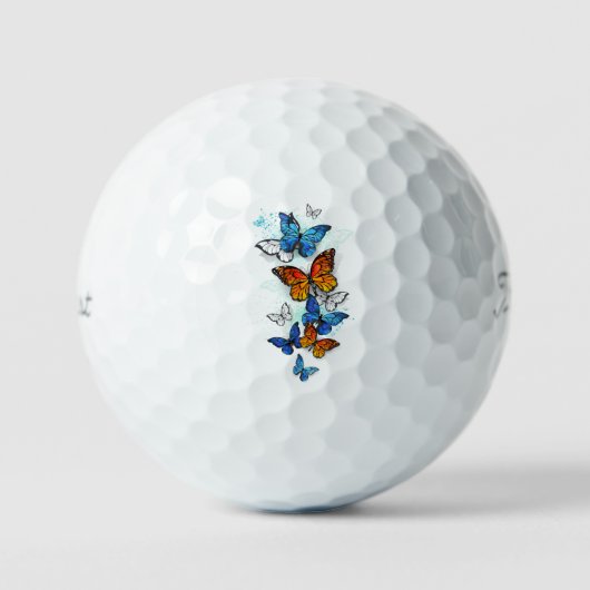 Balles De Golf Papillons volants Morpho et Monarch (Recto)