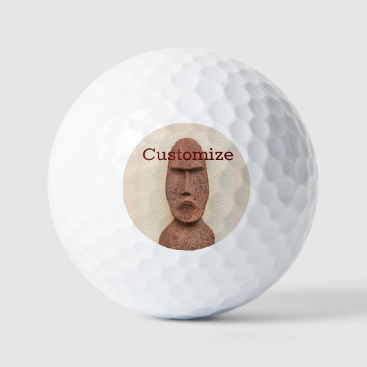 Balles De Golf Pâques Île Moai Head Thunder Cove (Recto)