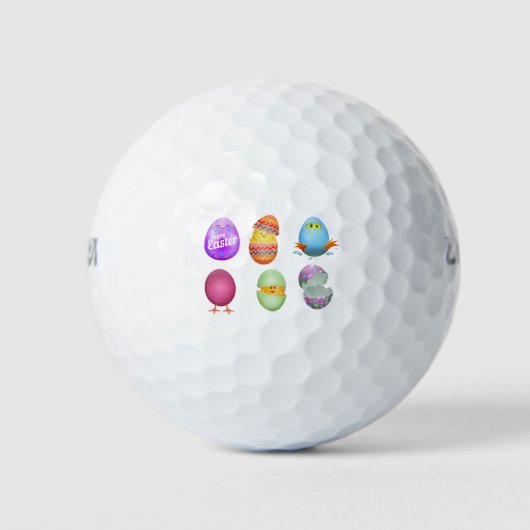 Balles De Golf Pâques Thème oeufs mignons Design (Devant)