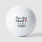 Balles De Golf Par-fect Match Personalized Initials Wedding (Recto)