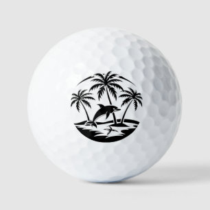 Balles De Golf Paradis du dauphin tropical