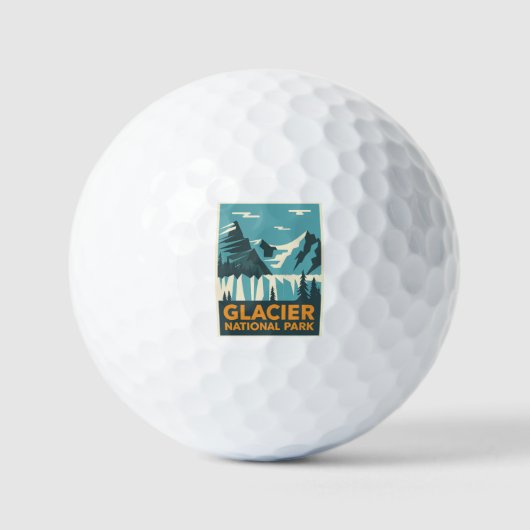 Balles De Golf Parc national du Glacier vintage (Recto)