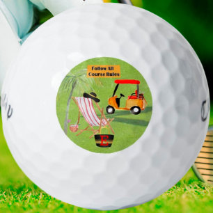 Balles De Golf Parcours de golf amusant Règles Cart Beach Chaise 