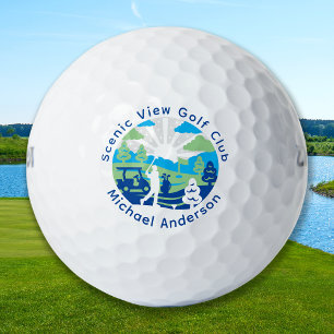 Balles De Golf Parcours Pittoresque personnalisé Rétro Golfer mod