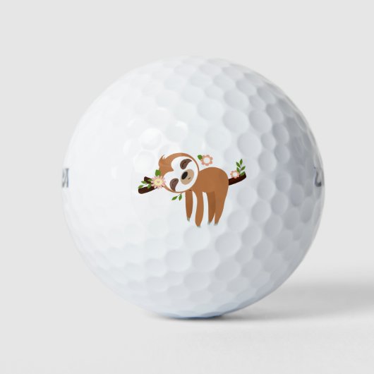 Balles De Golf paresse, paresse mignonne, illustration animale (Devant)