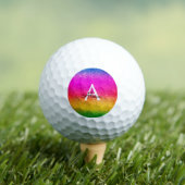 Balles De Golf Parties scintillant arc-en-ciel violet jaune vert (T-shirt Insitu)