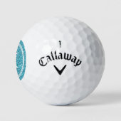 Balles De Golf Parties scintillant Bleue Classique Monogam Sparkl (Logo)