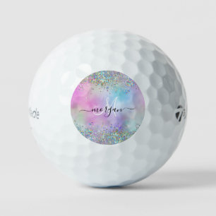 Balles De Golf Parties scintillant holographique Rainbow Pastels