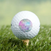 Balles De Golf Parties scintillant holographique Rainbow Pastels  (T-shirt Insitu)